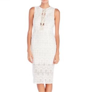 TY-LR Trosa White Lace Sleeveless Dress